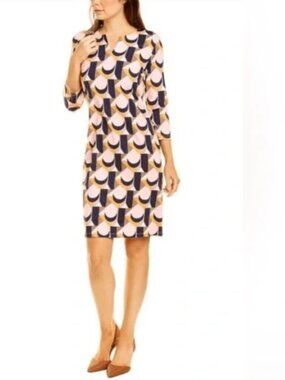 J. McLaughlin 'Carly' Catalina Shift Dress in Geometric Print - Size L